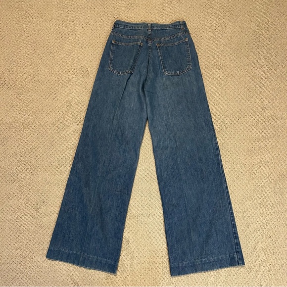 Vintage 70s Militaires Flare Wide Leg Jeans - Picture 3 of 3